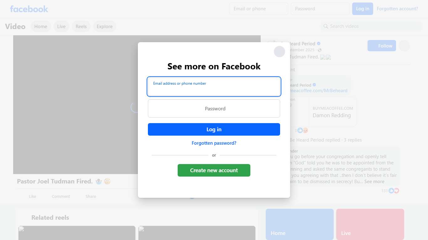 Pastor Joel Tudman Fired. 🤷🏾‍♂️😳 Be Heard Period Facebook